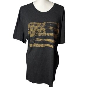 Next Level Apparel Louisiana Flag Graphic Tee Size XL Saints Football Black Gold